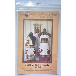 The Wooden Bear Quilt Designs Just Two Tea Towels Snowman Set Apron Short & Long